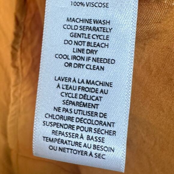 BeachLunchLounge Collared Button Front Long Sleeve Semi-Sheer Top Womens M - Picture 9 of 10